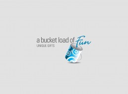 A Bucket Load of Fun Logo Design on light background